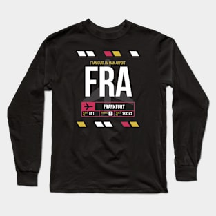 Frankfurt (FRA) Airport Code Baggage Tag Long Sleeve T-Shirt